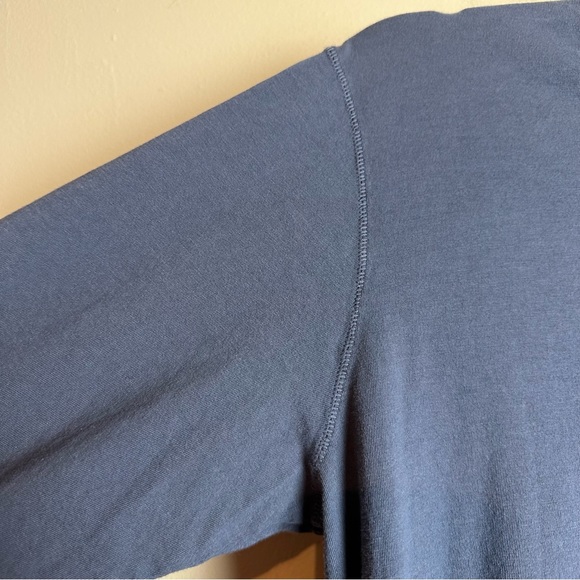 Billy Reid Henley Cotton Long Sleeve Tee Shirt Blue Men's Size Large - Picture 4 of 12